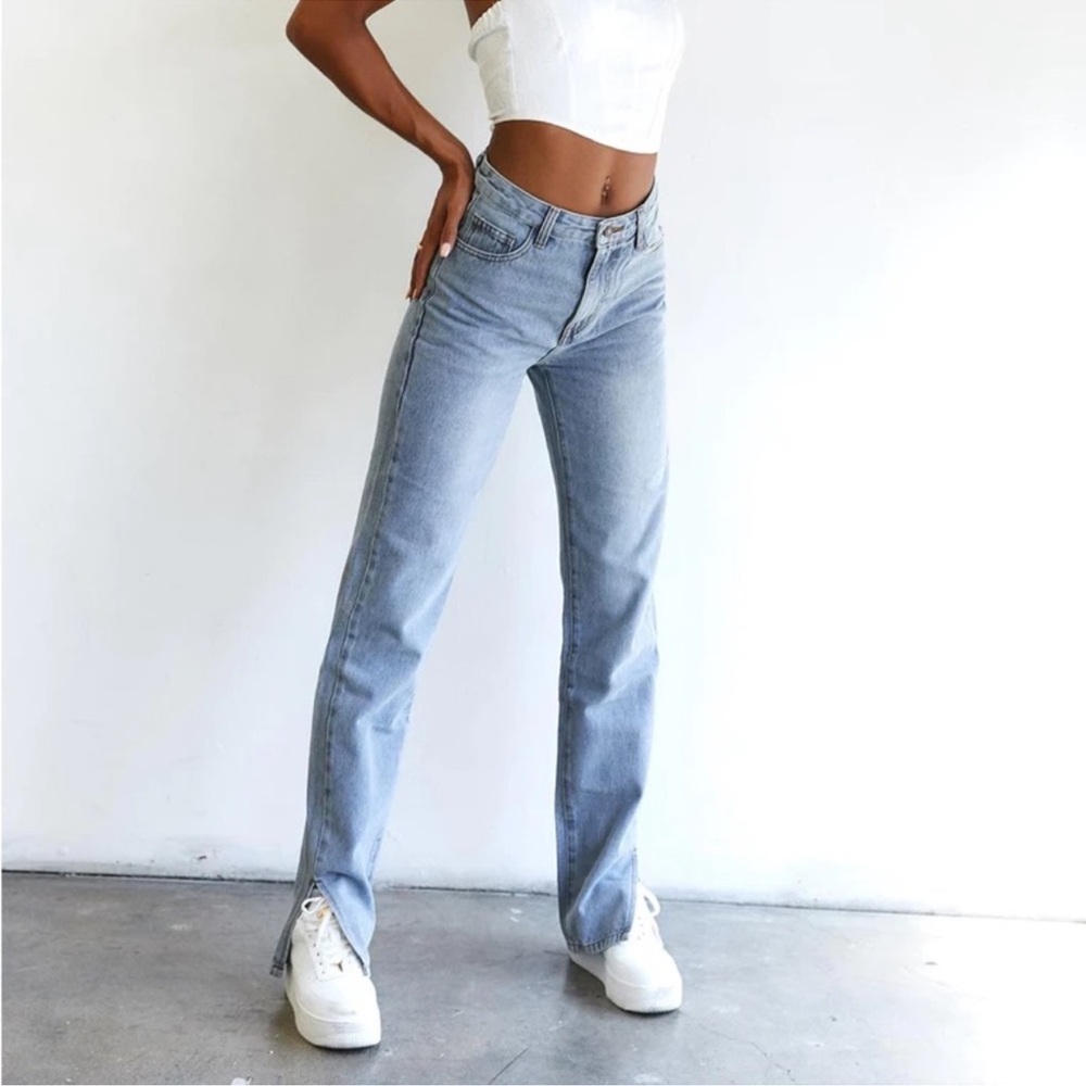 Princess Polly Lioness Alabama Jeans / Light Wash / Size Small - Picture 2 of 6